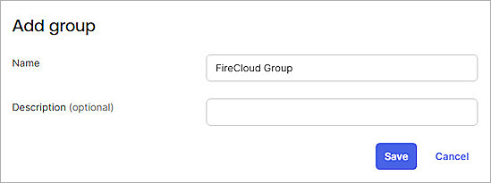Screenshot of Okta, create group